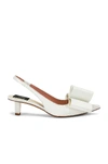 MARC JACOBS MARC JACOBS BOW SLINGBACK PUMP IN WHITE.,MARJ-WZ83
