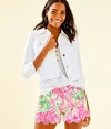 Lilly Pulitzer Seaspray Denim Jacket In Resort White