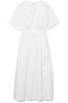 EQUIPMENT NAUMAN BELTED LINEN MIDI DRESS