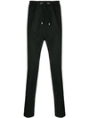 BALMAIN BALMAIN TAPERED LEG TROUSERS - 黑色