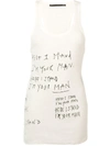 HAIDER ACKERMANN HAIDER ACKERMANN HANDWRITTEN TANK TOP - WHITE