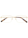 Montblanc Rectangular Frame Glasses In Brown