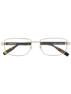 Montblanc Rectangular Frame Glasses In Brown