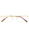 Montblanc Rectangular Frame Glasses - Brown In Brown
