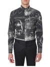 Alexander Mcqueen John Deakin Printed Shirt In Nero