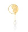 ANISSA KERMICHE MADAME TALLIEN 18KT GOLD PLATED SINGLE EARRING WITH PEARL,P00386669