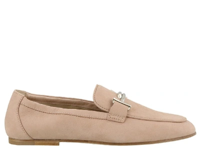 Tod's Double T Loafers In Pink