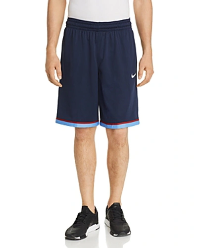 Nike Men's Dri-fit Classic Basketball Shorts In Navy/wht
