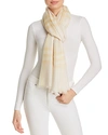 Burberry Lightweight Giant Check Wool & Silk Scarf In Primrose