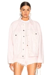 ALEXANDER WANG ALEXANDER WANG GAME JACKET IN PINK,AWAN-WO116