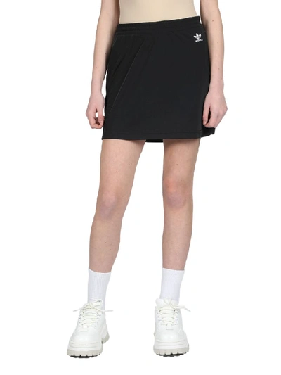 Adidas Originals Sc Techno Skirt W/ Side Snap Buttons In Black