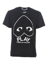 Comme Des Garçons Play Graphic Print Crewneck Short Sleeves T-shirt In Nero