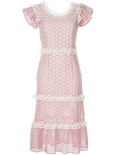 Sea Lace Trim Dress - 粉色 In Pink