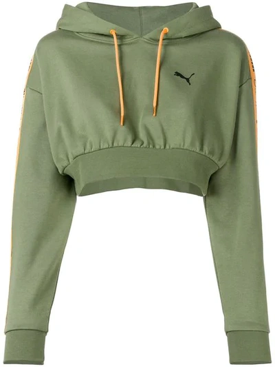 Puma Cropped Hoodie - 绿色 In Green