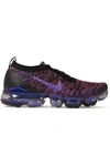 NIKE AIR VAPORMAX 3 METALLIC FLYKNIT SNEAKERS