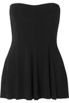 Norma Kamali Strapless Flared Swimdress In Black