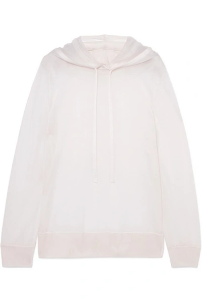 Akris Silk And Cotton-blend Hoodie In Ivory
