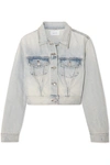 CURRENT ELLIOTT The Micro Corset Trucker cropped denim jacket