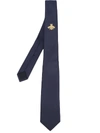 GUCCI BEE EMBROIDERY TIE