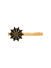 VERSACE GOLD TONE AND BLACK FLOWER HAIR PIN