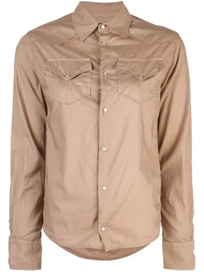 A Shirt Thing 胸袋衬衫 - 棕色 In Brown