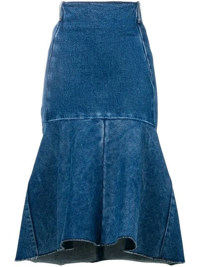 Balenciaga Godet Peplum-style Skirt - 蓝色 In Blue
