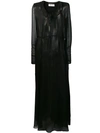 SAINT LAURENT SAINT LAURENT SHEER MAXI DRESS - 黑色