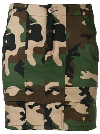 Gcds Camouflage Print Mini Skirt - 绿色 In Green