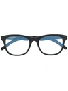 SAINT LAURENT SAINT LAURENT EYEWEAR SQUARE FRAME GLASSES - BLACK