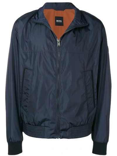 Hugo Boss Zip Front Windbreaker In Blue