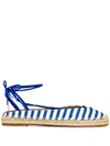 AQUAZZURA AQUAZZURA STRIPED ESPADRILLES - WHITE