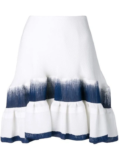 Chloé Asymmetric Tiered Skirt In White