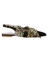 Gia Couture Eva Ballerina Flat Sandals In Black