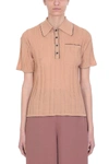 ACNE STUDIOS BEIGE COTTON KARINA POLO,10892366