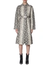 Philosophy Di Lorenzo Serafini Python Print Trench Coat In Bianco
