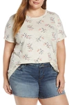 LUCKY BRAND ALL OVER FLORAL TEE,7QDG897