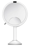 Simplehuman Trio Eight Inch Multi-magnification Sensor Makeup Mirror In White