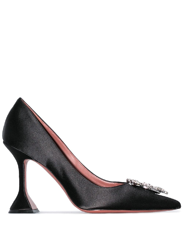 amina muaddi satin pumps