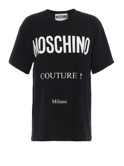 Moschino Logo Lettering Print Black T-shirt
