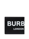 BURBERRY BURBERRY LOGO PRINT WALLET - 黑色