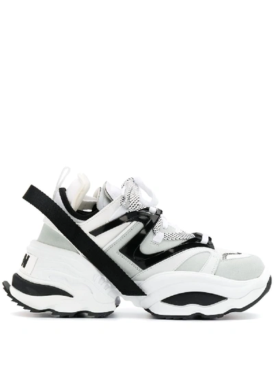 Dsquared2 White And Black Leather The Giant Sneakers