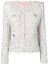 BALMAIN BALMAIN SEQUIN TWEED JACKET - PINK