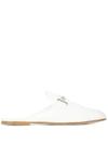 TOD'S TOD'S DOUBLE T MULES - WHITE