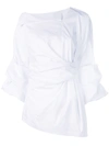 ACLER ACLER DRAPED SHIRT - 白色