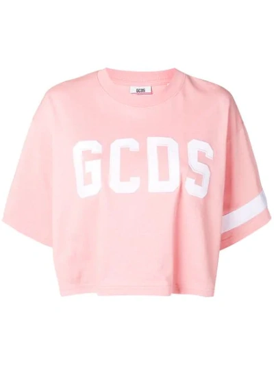 Gcds Logo Print T-shirt In Pink