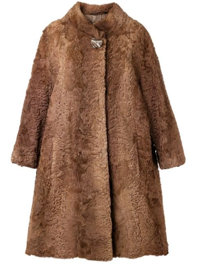 Pre-owned A.n.g.e.l.o. Vintage Cult Short Fur Coat In Light Brown