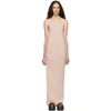 ANN DEMEULEMEESTER ANN DEMEULEMEESTER PINK UNICOTTON RIB LONG DRESS