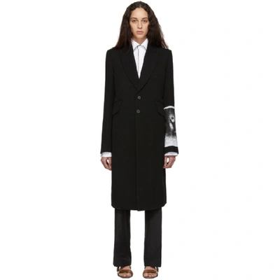 Ann Demeulemeester Patch Lainecotton Coat - 黑色 In Black