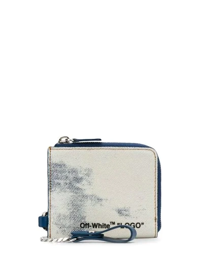 Off-white Chain Wallet - 蓝色 In 1410 Extreme Bleach