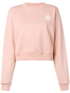 OFF-WHITE OFF-WHITE FLORAL EMBROIDERED SWEATSHIRT - PINK